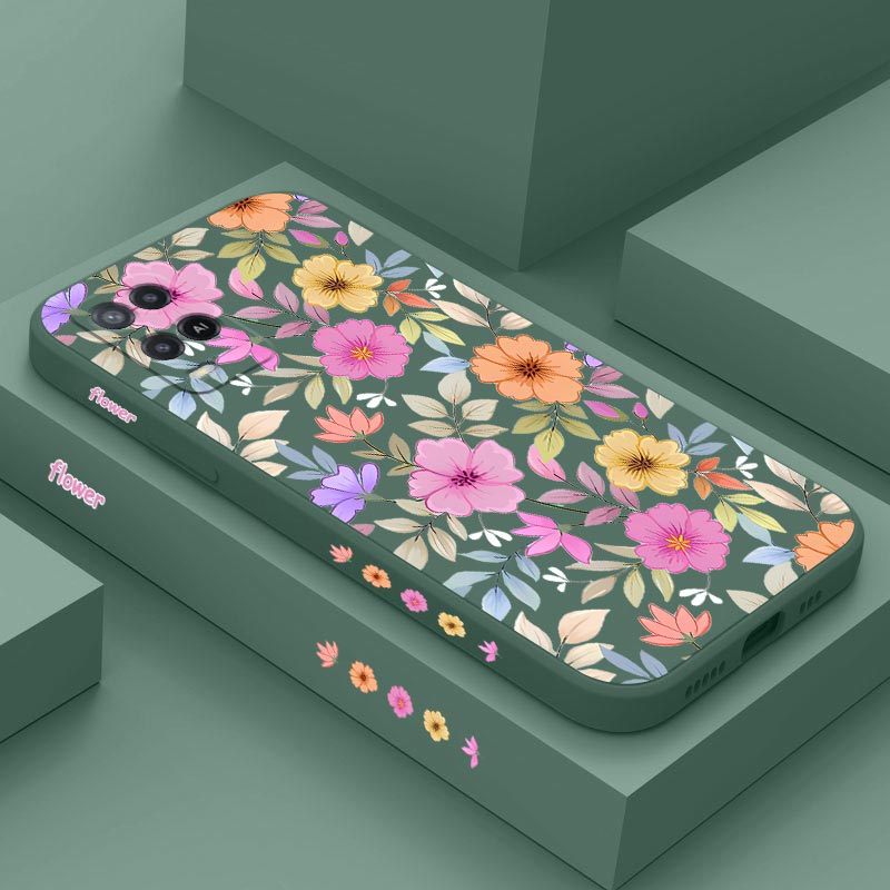 Oppo A78 - Coque de téléphone en silicone fleur