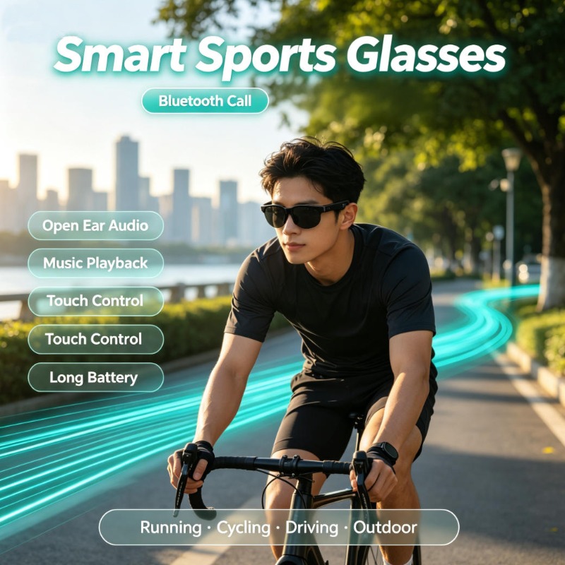 Smart Glasses Lens - Lunettes de sport intelligentes avec audio