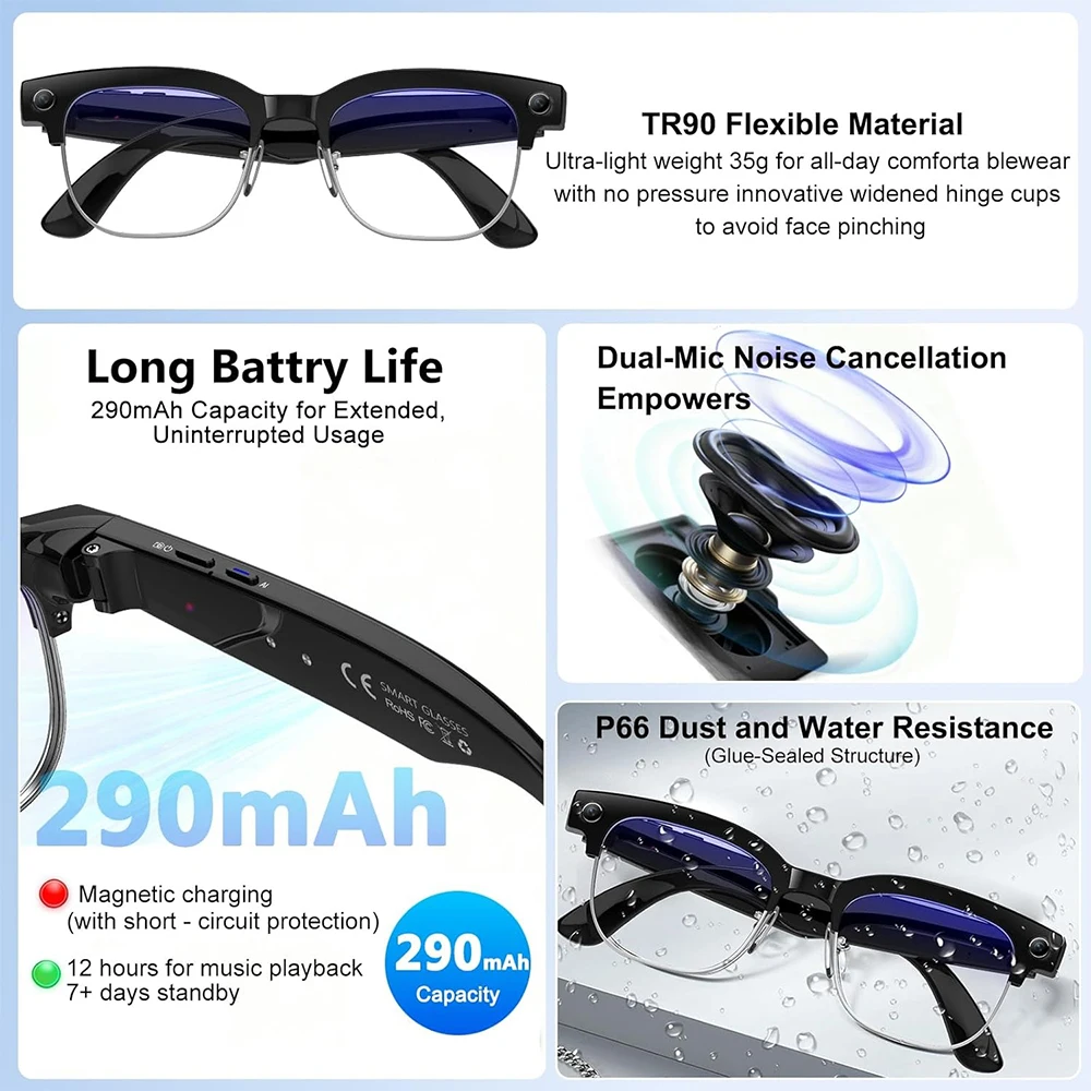 Lunettes Intelligentes 4K IA a - Smart Glasses Lens avis et prix